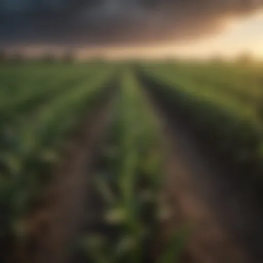 Vibrant corn field in Florida during optimal planting season