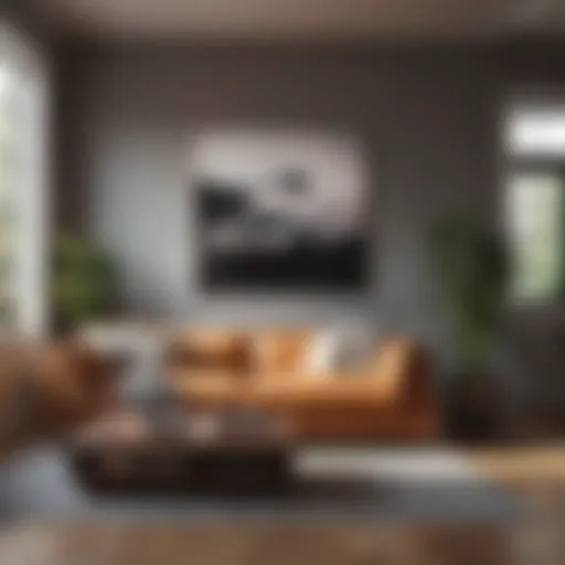 Modern couch showcased in a stylish living room setting