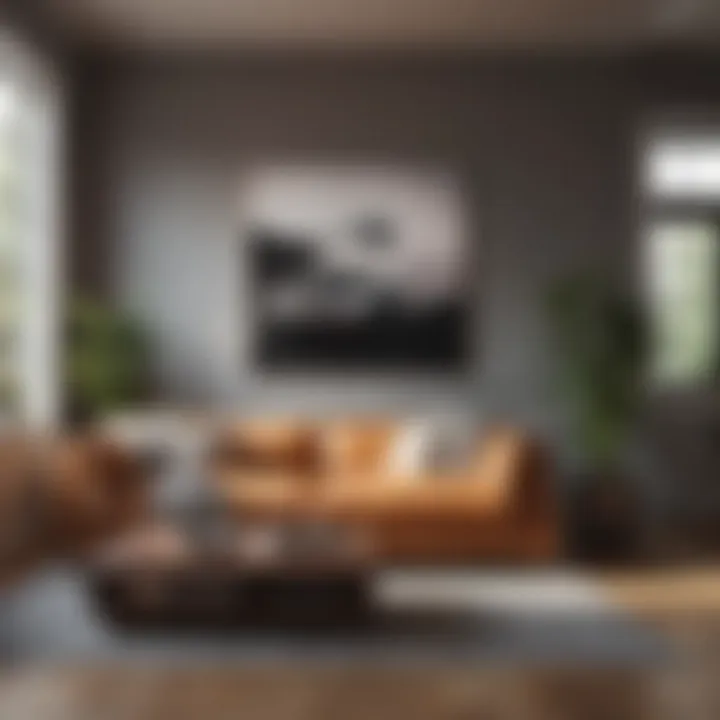 Modern couch showcased in a stylish living room setting