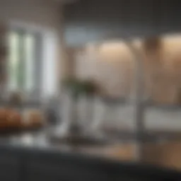 Elegant water filter in a modern kitchen