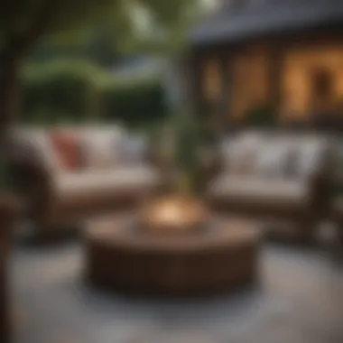 Transform Your Outdoor Spaces with Chic Wicker Sets Stylish wicker furniture set arranged for an outdoor gathering with decorative accents